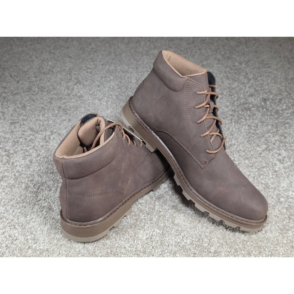 Goodfellow & Co Maynard Brown Memory Foam Lace Up Lug Sole Boots Mens 13